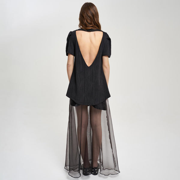 Black Hamsleeve Dress